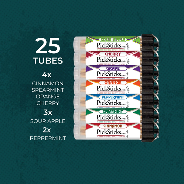 Variety Bundle - 25 Count | 10 mg Caffeine & B-12 Per Toothpick