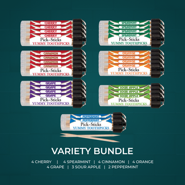 Variety Bundle - 25 Count | Flavored Toothpick